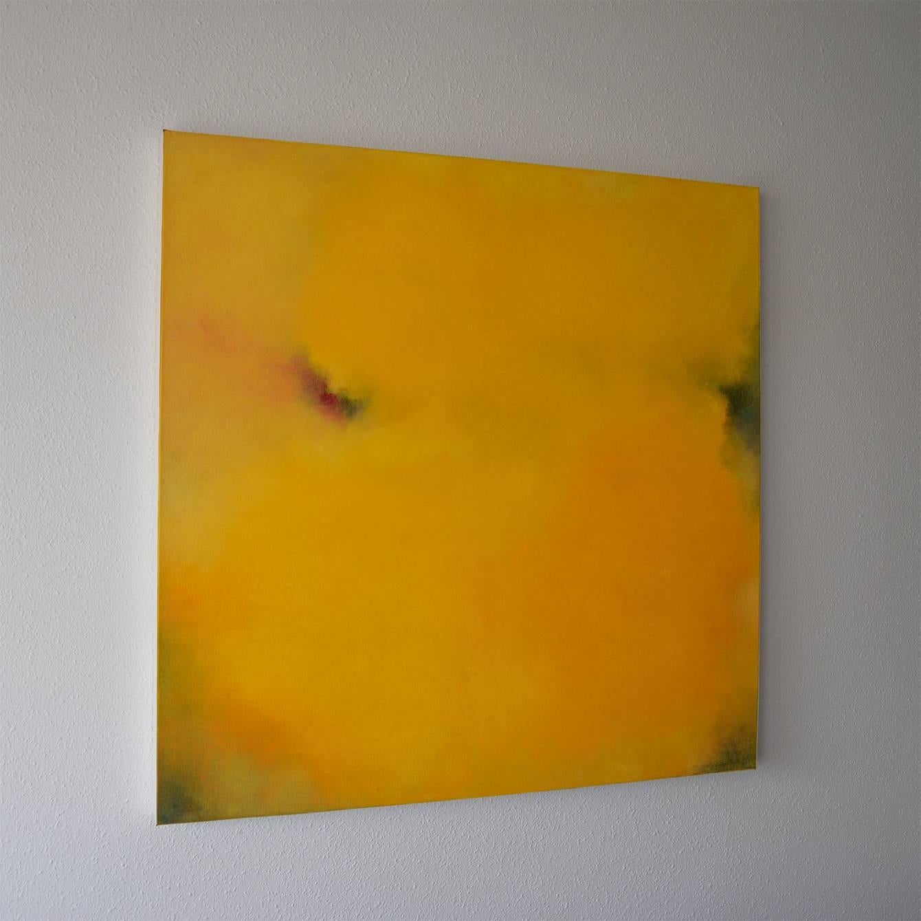 Echo,  Square Abstract Yellow Softcolored For Sale 5