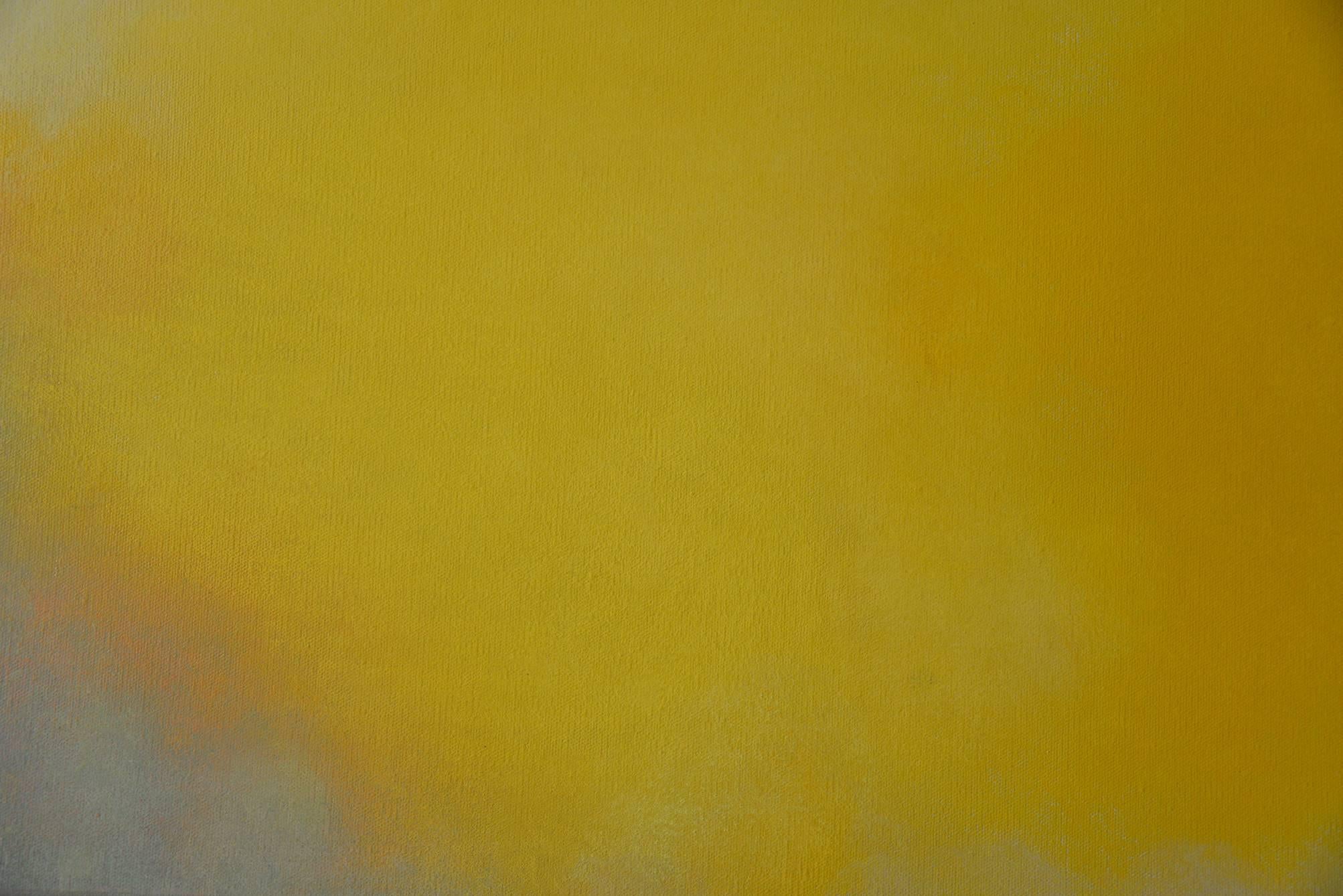 Echo,  Square Abstract Yellow Softcolored For Sale 2