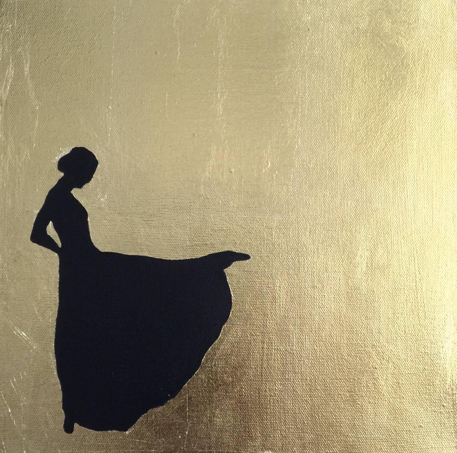 Silhouette, 4 paintings - Post-Modern Painting by K. Odal