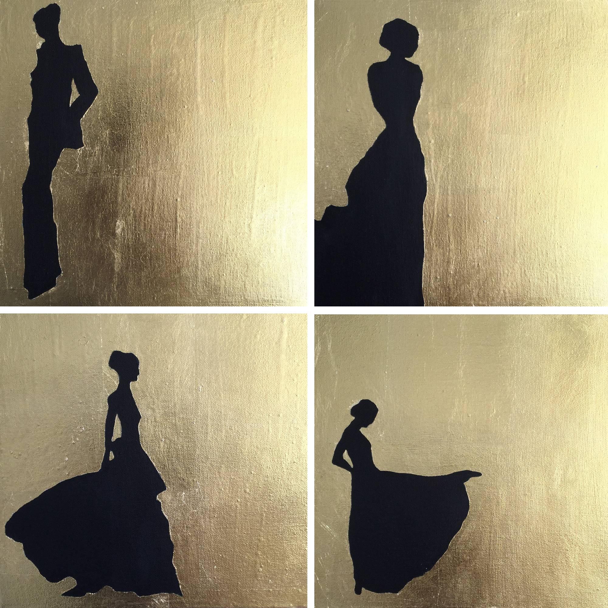 K. Odal Portrait Painting - Silhouette, 4 paintings