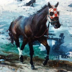 "The Lightning Thief", contemporary original oil painting by Aron Belka 