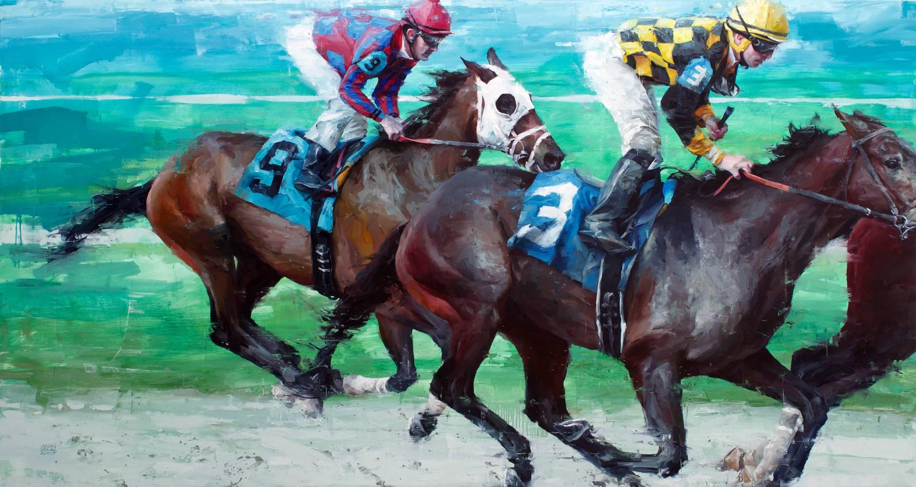 ArtSocket Book Cover for Textbooks 9 x 11 Horse Jumping Sport Jockey Watercolor 