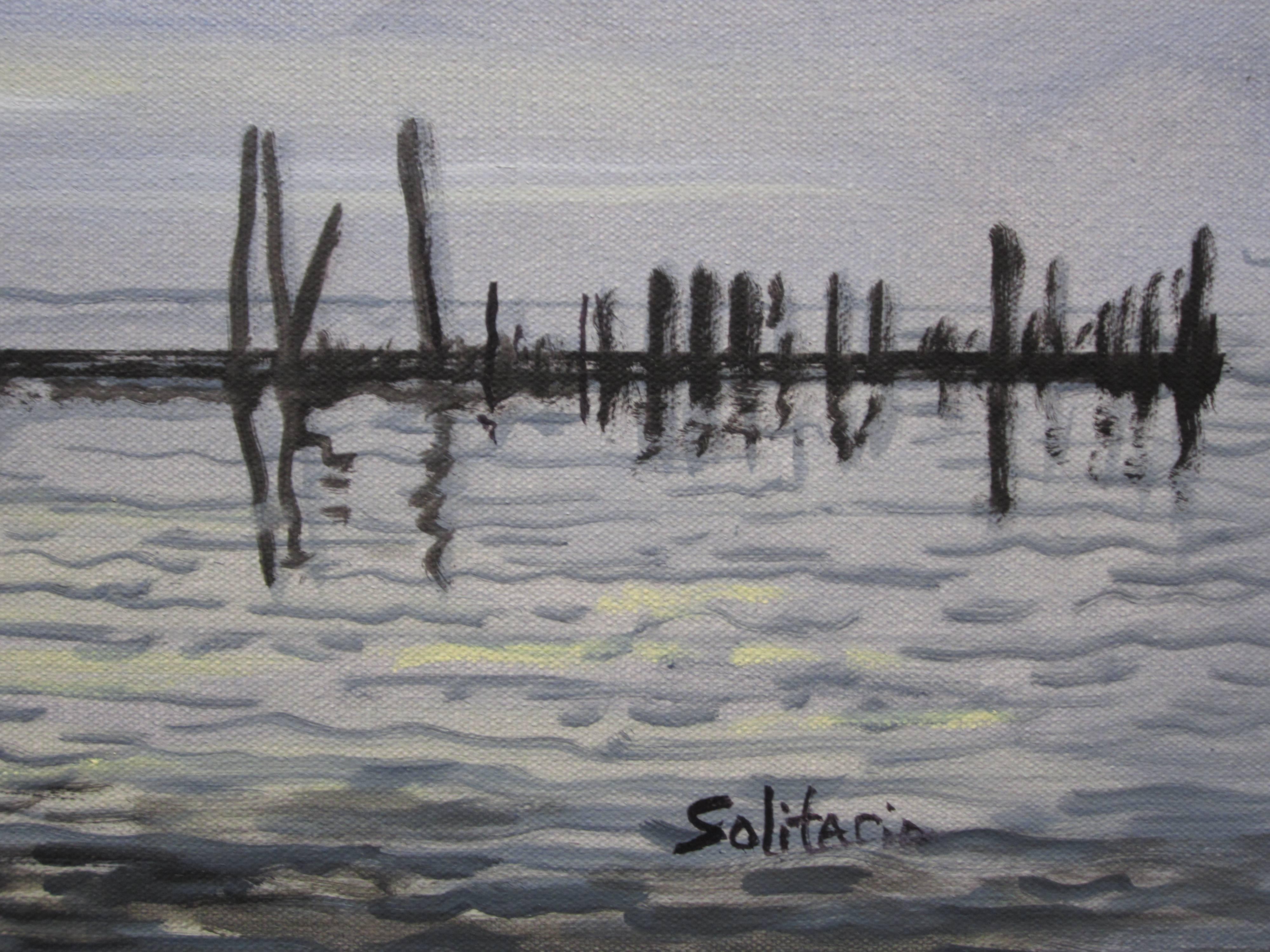 Pilings like Cypress Knees oil on canvas by Billy Solitario 6