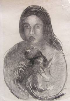 Untitled (Woman with Cat)