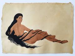 Hiba Schahbaz - Self-Portrait after The Grande Odalisque Self-Portrait after The Grande Odalisque