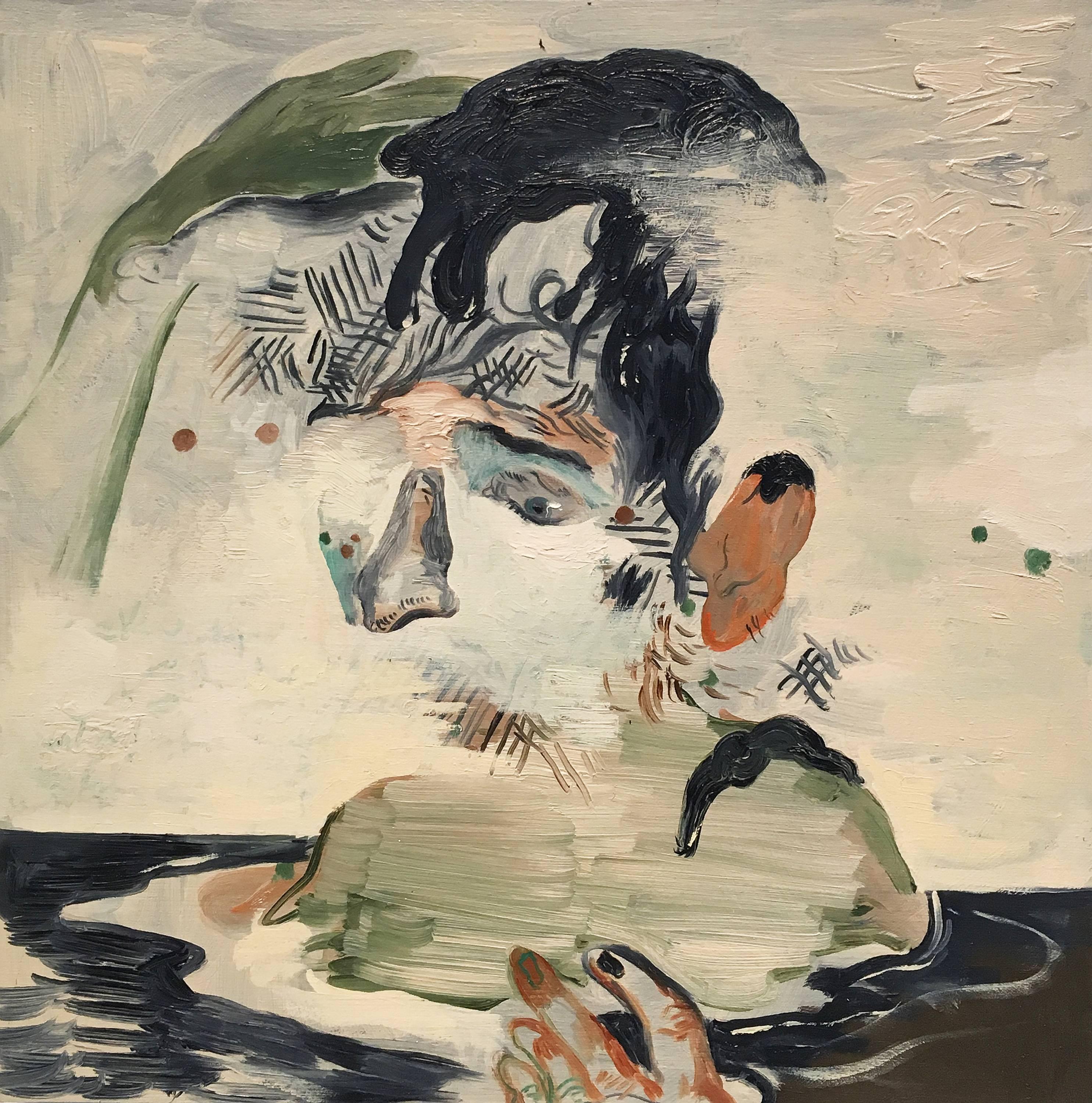 Salman Toor Figurative Painting – Gedemütigter Vorfahre #3