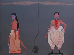 Pelican and a Flamingo