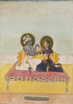 Krishna and Radha Exchanging Betel