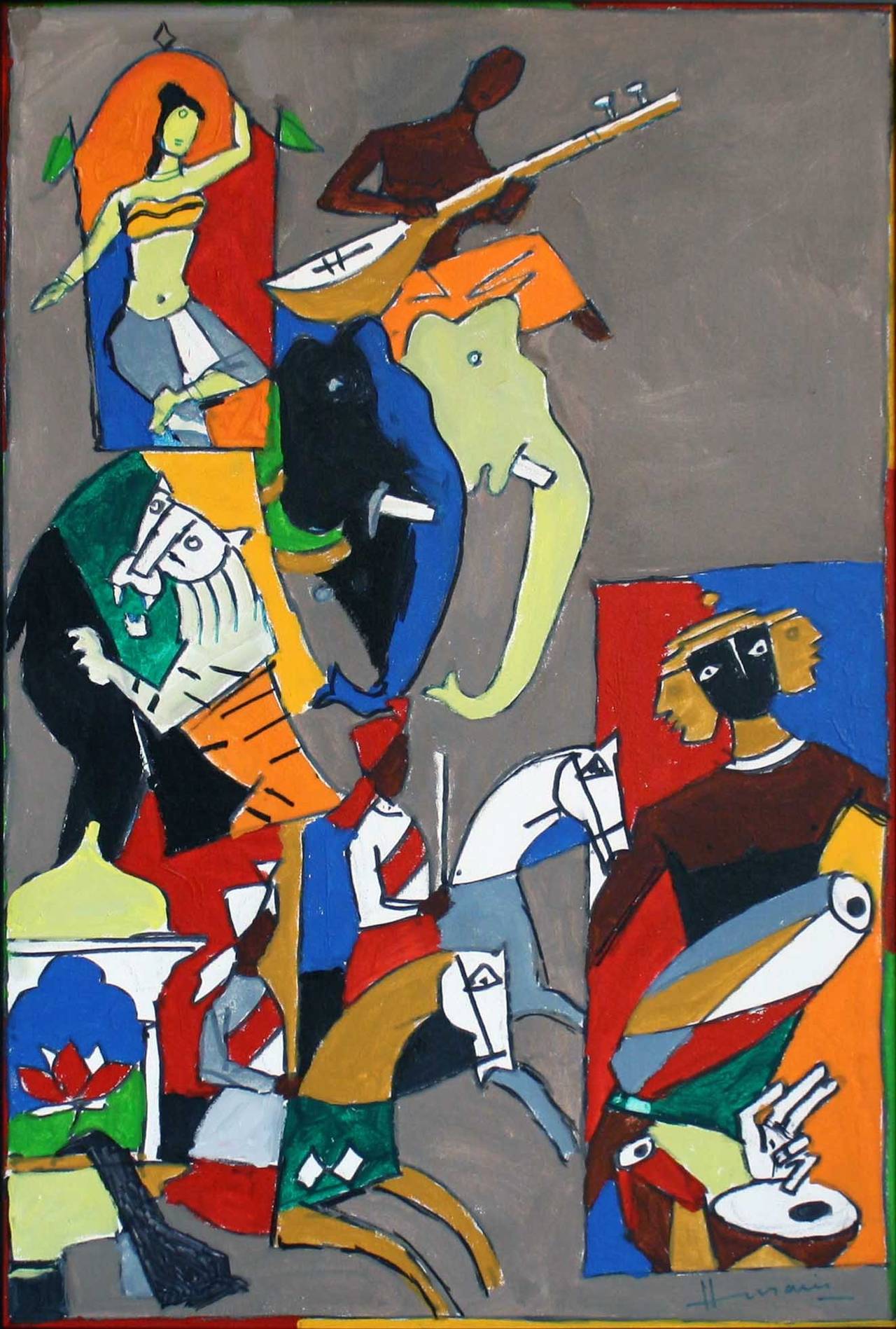 Bharat - Painting by M.F. Husain