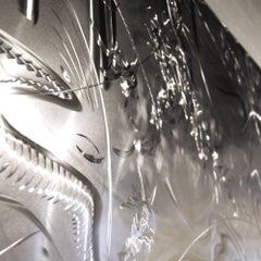 Ground Metal Art 'Thunderstorm' Abstract Stainless Steel Original Artwork