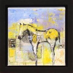 Abstract Horse Painting 'Untitled Horse' Small/Framed Original Wildlife Wall Art