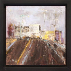 Urban City Art 
Factory Town
 Cityscape Painting Abstract Impressionist Art