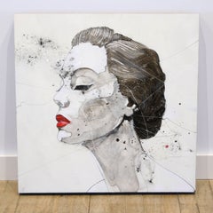 Zoetic - Drip-Painted Abstract Feminine Art, Urban Expressionist Female Portrait