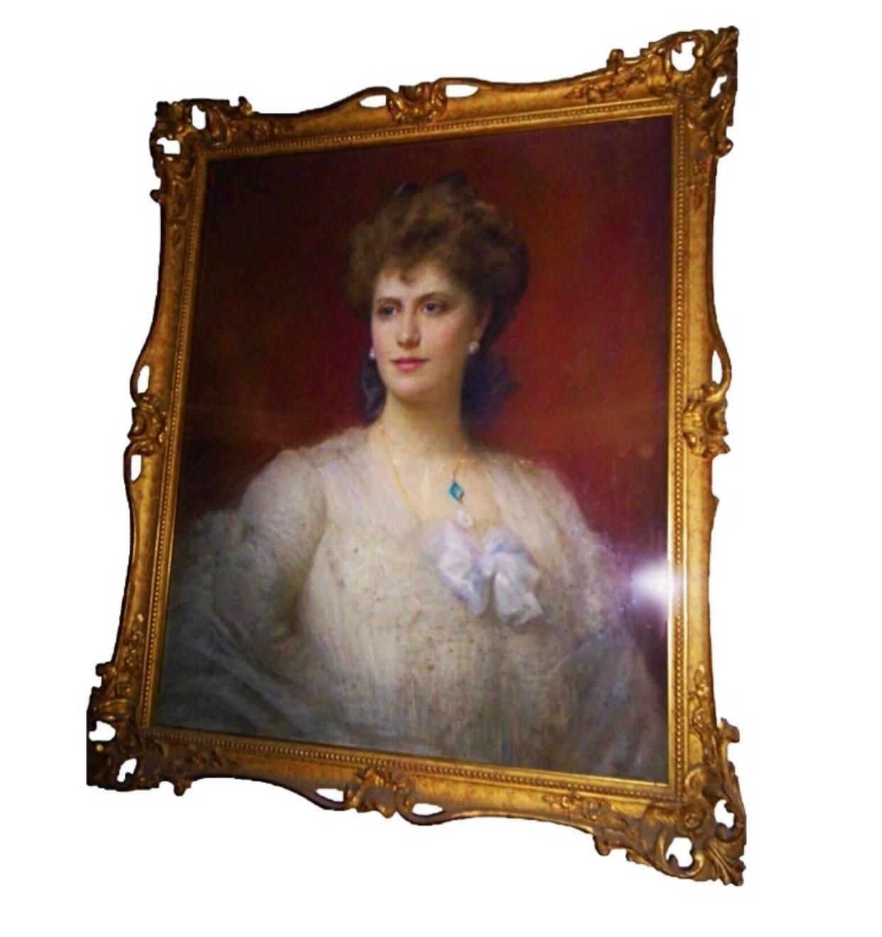 Ellis William Roberts Portrait Painting - Alice Keppel Portrait of National and Royal Importance H.R.H the Prince of Wales