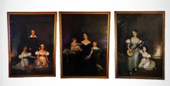 Three full length portraits of the Chandos-Pole Family from Radbourne Hall U.K