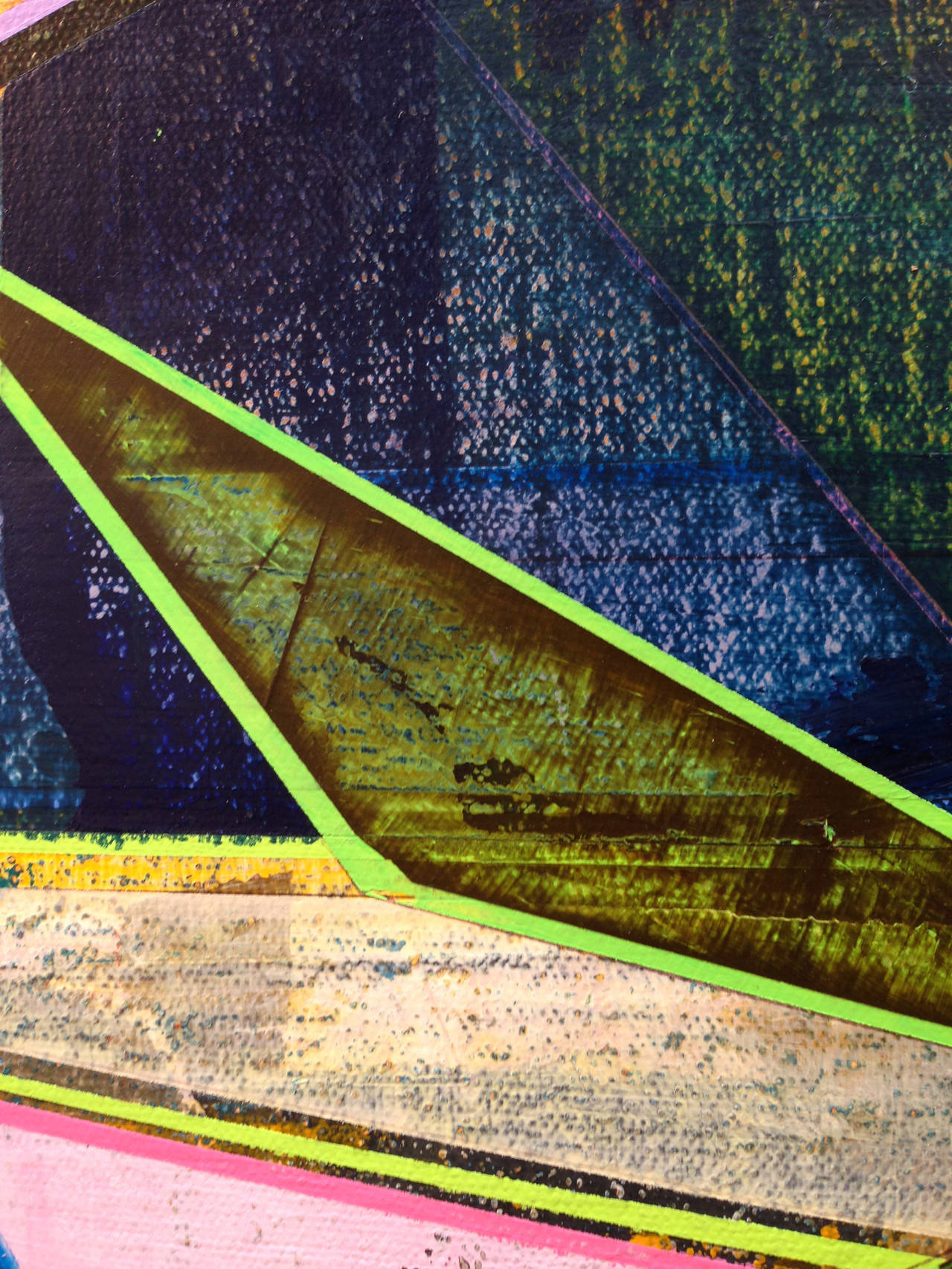 Joe Lloyd, Red 4, acrylic on canvas, geometric abstract painting, 36 x 60 inches