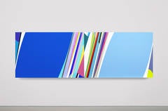 Dion Johnson, Switchblade, 2013, abstract painting, acrylic on canvas, 40x120in 