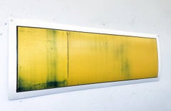 Daniel Brice, Untitled (OX 46), 2017, oil on paper, 18 x 51 inches, abstract