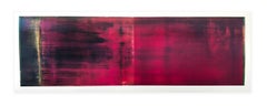 Daniel Brice, Untitled (OX 47), 2017, oil on paper, 18 x 51 inches, abstract