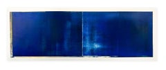 Daniel Brice, Untitled (OX 48), 2017, oil on paper, 18 x 51 inches, abstract