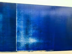 Daniel Brice, Untitled (OX 48), 2017, oil on paper, 18 x 51 inches, abstract