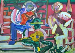 Louisian Serenade, Signed Original Lithograph, Music- Blues Guitar