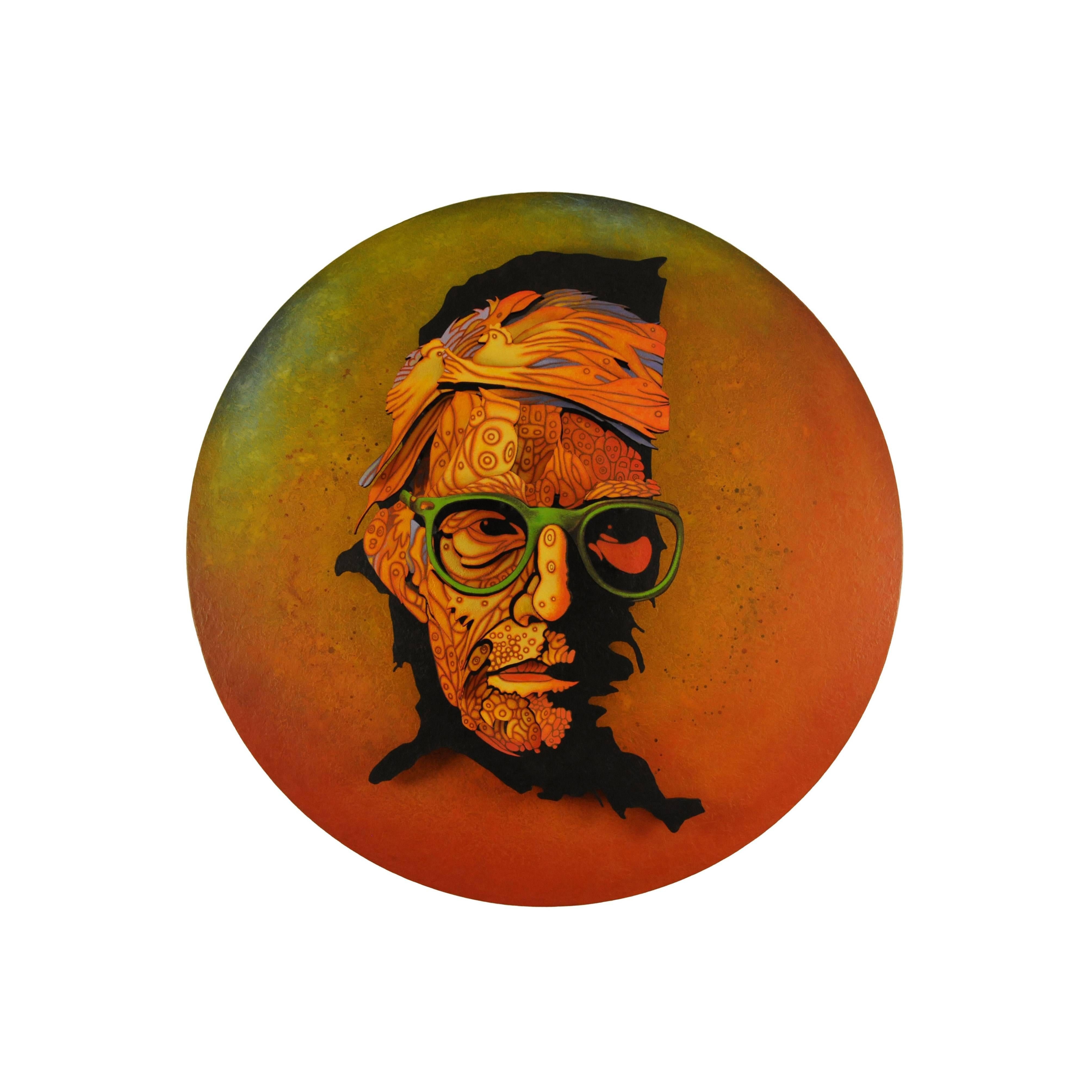 Andy Warhol's 3D portrait "On The Map" - large scale wood wall installation - Mixed Media Art by Pablo Caviedes