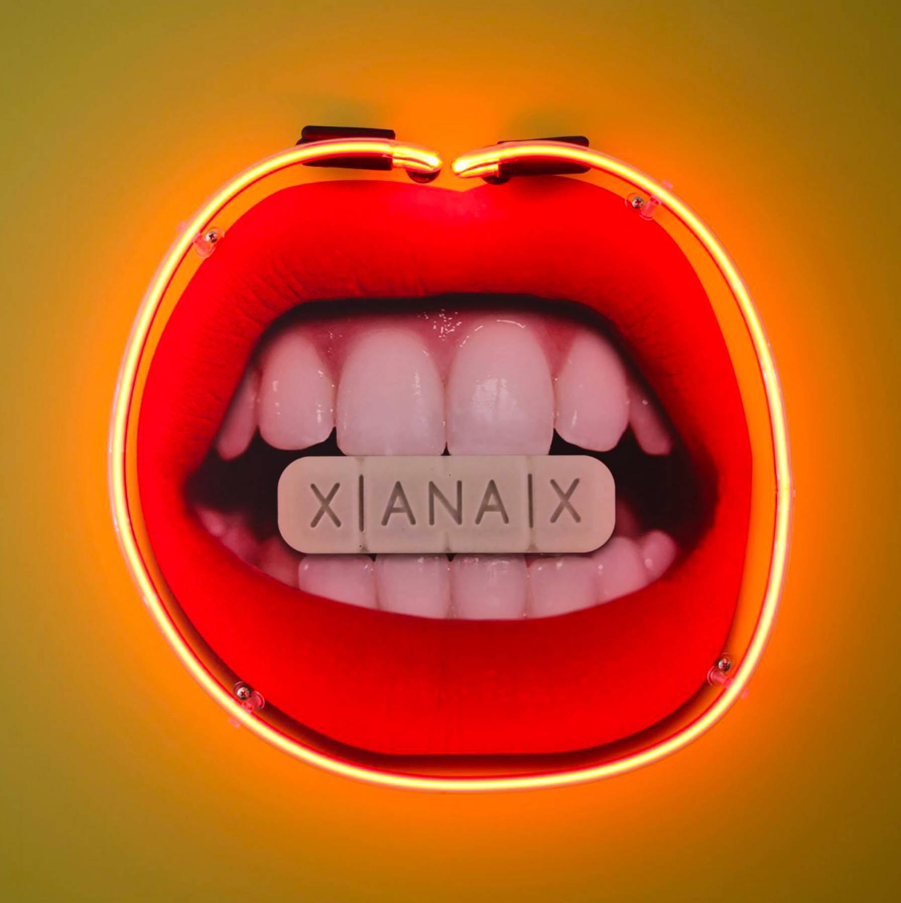 "Xanax" - neon art, digital print.  - Art by Sara Zaher