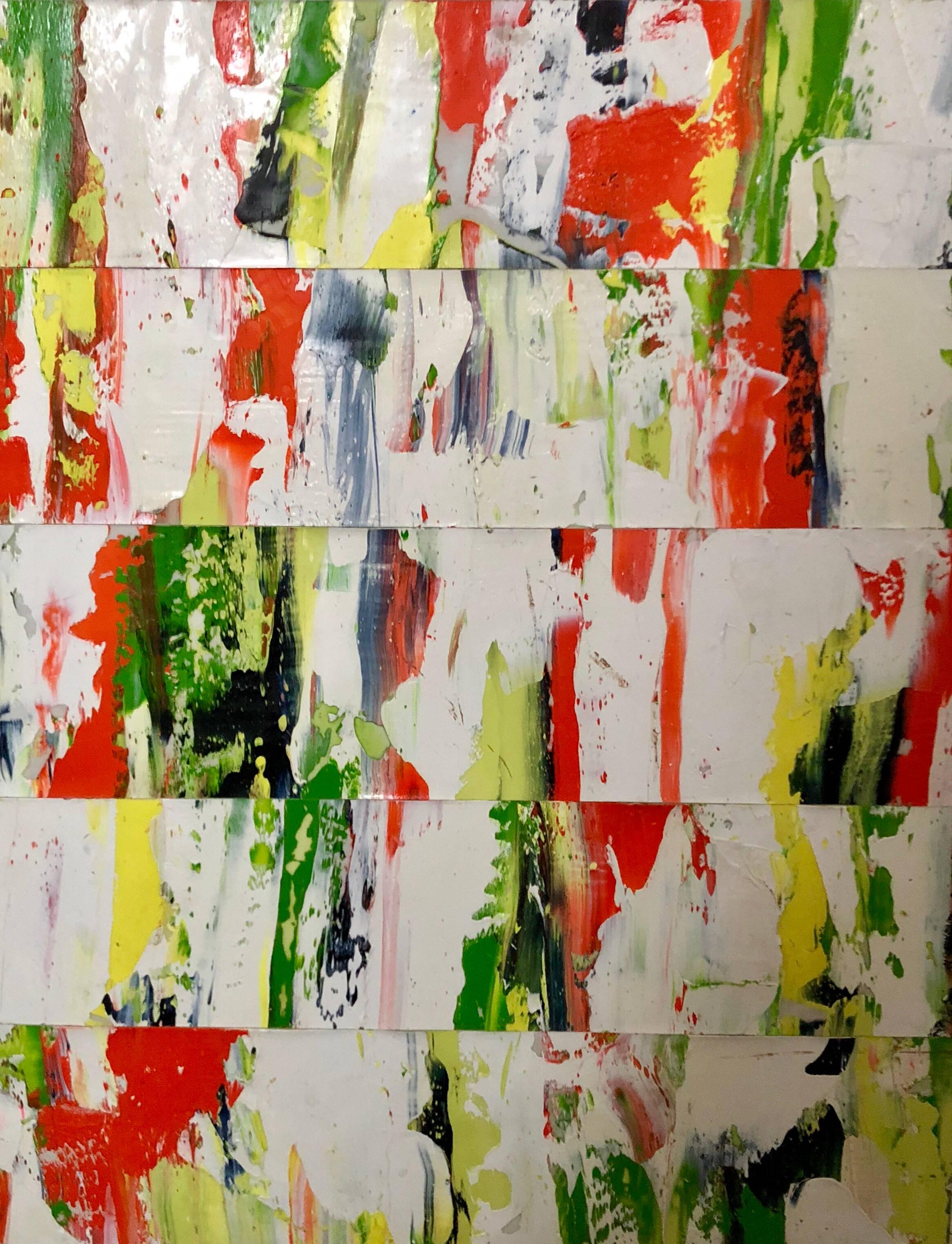 Robert Greene Abstract Painting - "Green" - contemporary abstract oil painting 