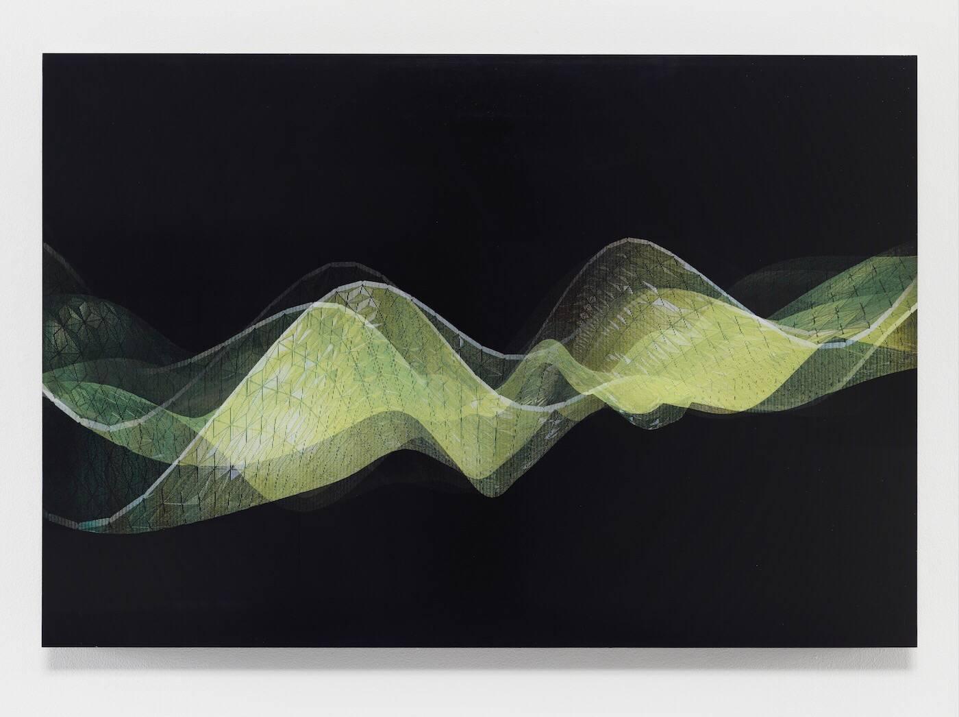 Karim Rashid Abstract Painting - "Facet" - Digital minimalism, lenticular art.