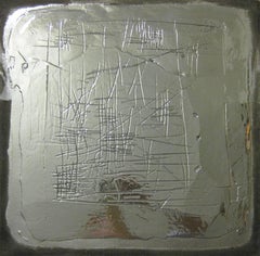 "Silver Construction 08" - Abstract minimalism painting