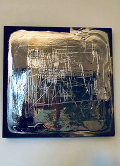 "Silver Construction 08" - Abstract minimalism painting