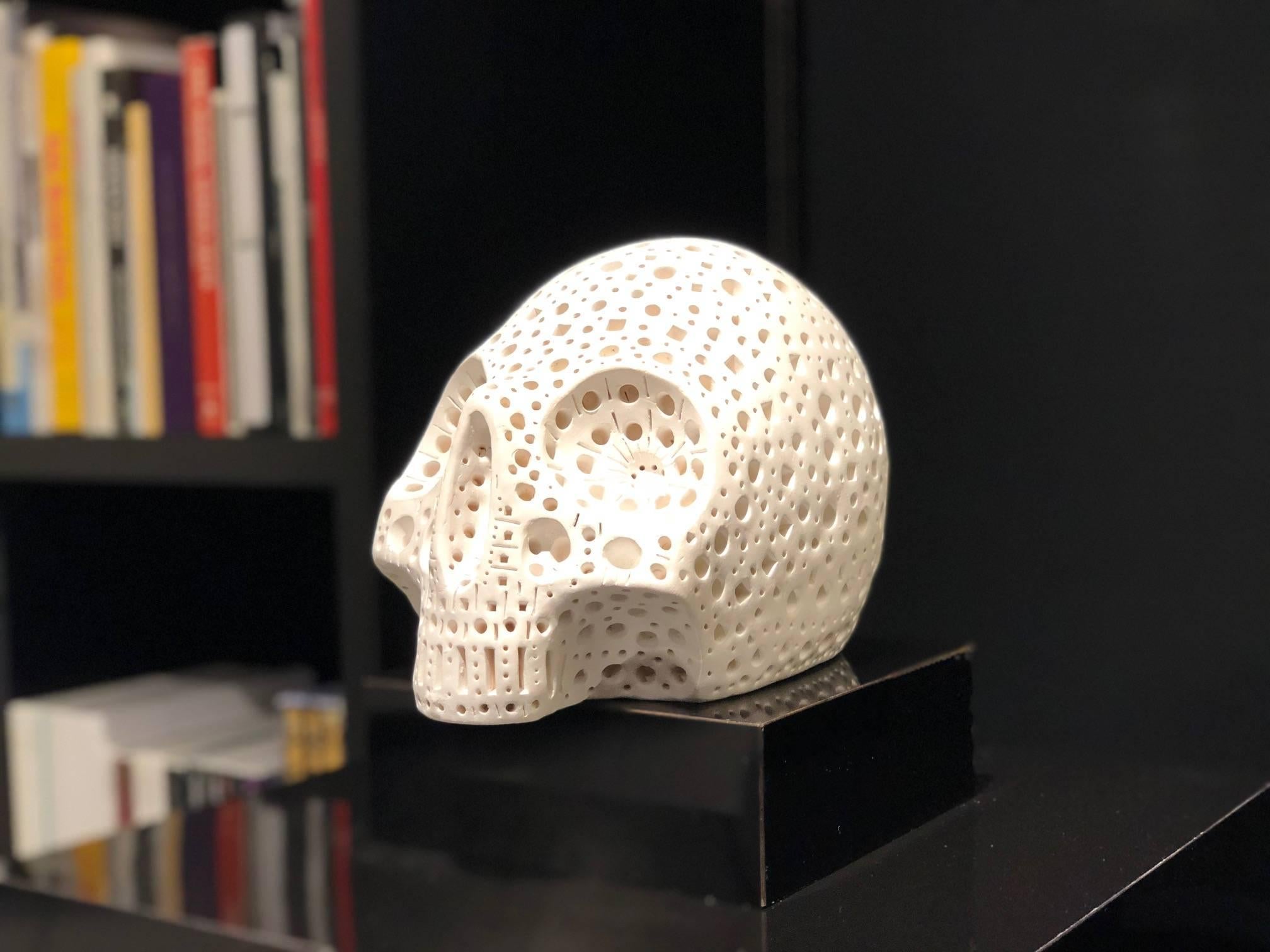 Alexander Ney Figurative Sculpture - Stardust (Skull)