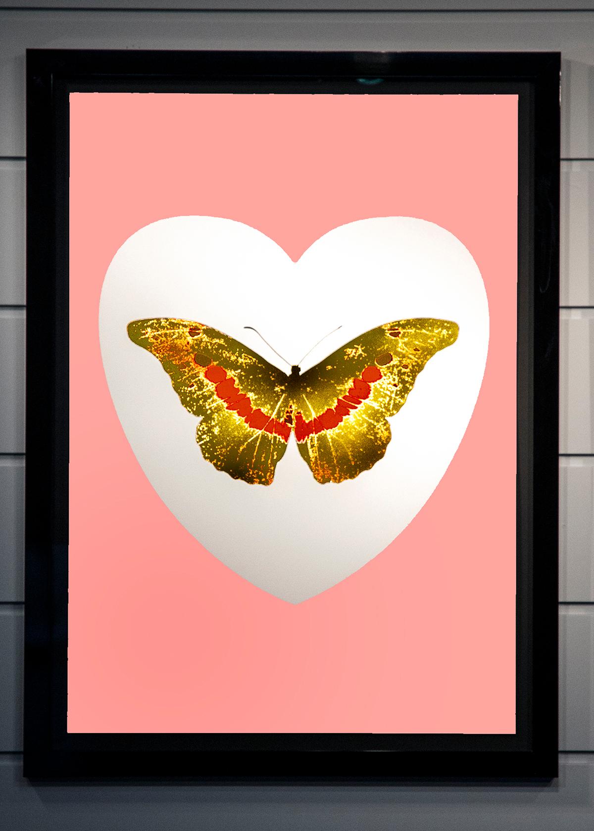 Damien Hirst Figurative Print - Butterfly, Pink/Gold
