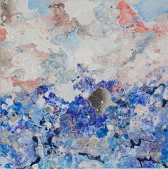 Dreamscape - Small 2 (Blue, Pink, Water, Ocean, Abstract Expressionist Painting)