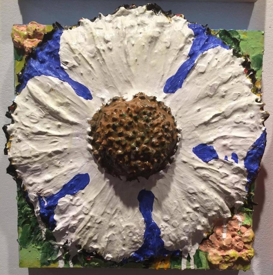Gracie Della Robbia(Fat Flowers Ser., Cont. Ornamentalism, Mixed Media Paintng) - Mixed Media Art by Robert Zakanitch