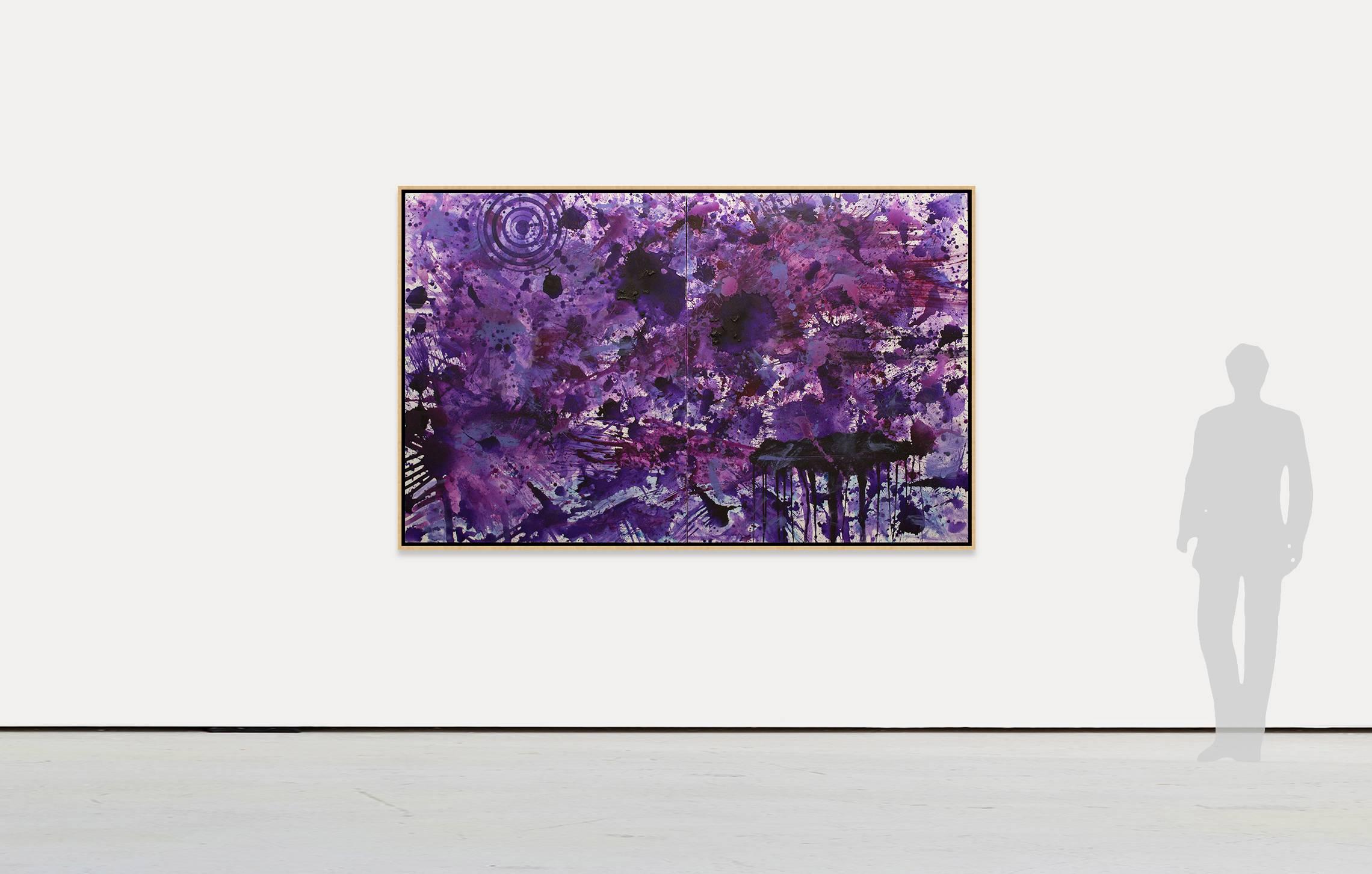 PurpleField - Abstract Expressionist Painting by J. Steven Manolis