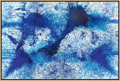 BlueLand Splash (Abstract Expressionist, Water Painting)