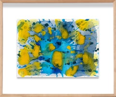 Splash - Sun & Water (Blue, Yellow Painting)