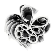 Paper Heart (Black & White Photo, Limited Edition Print #6 of 25)