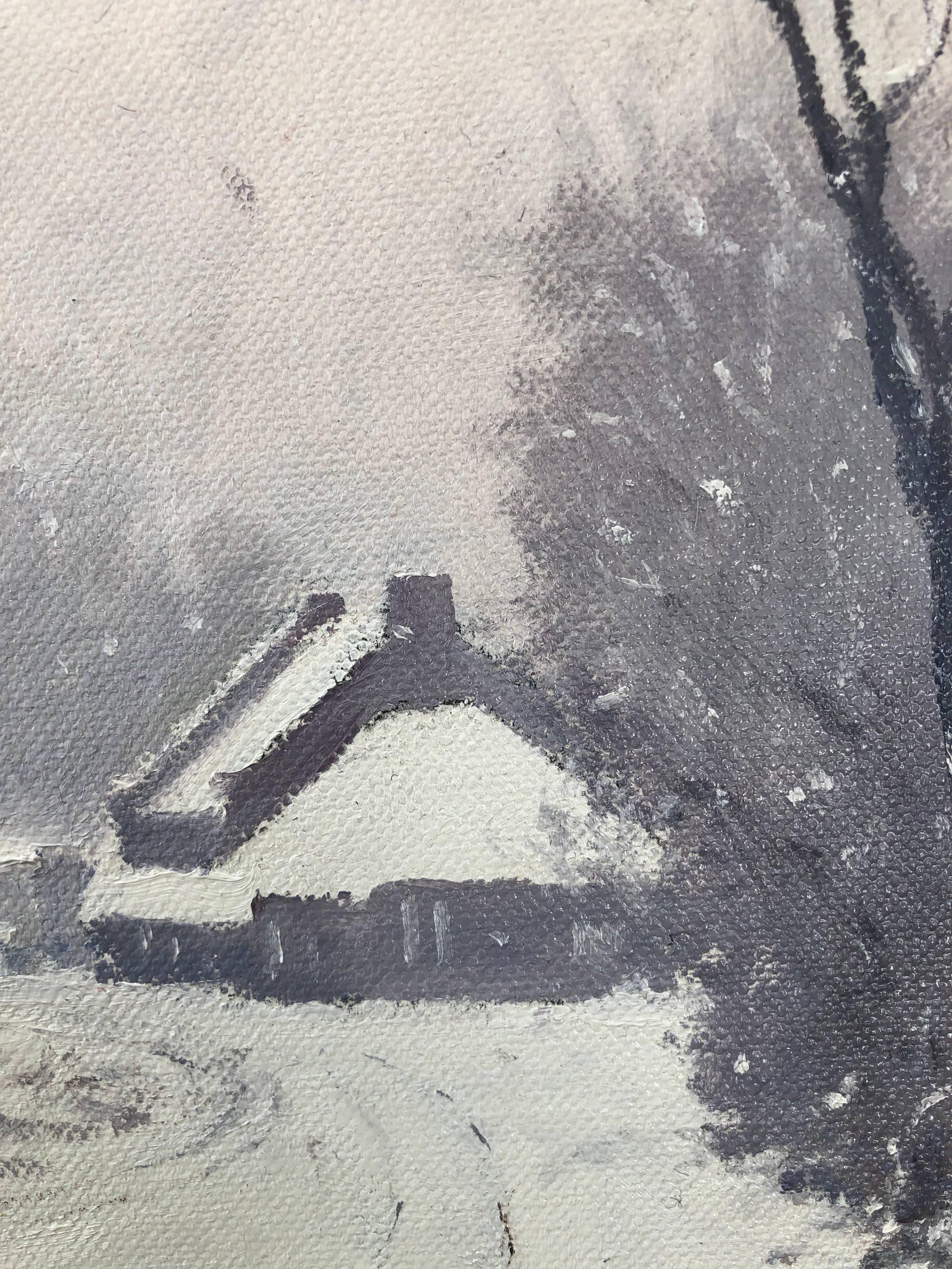 Winter Tracks - American Realist Painting by Brian Kliewer