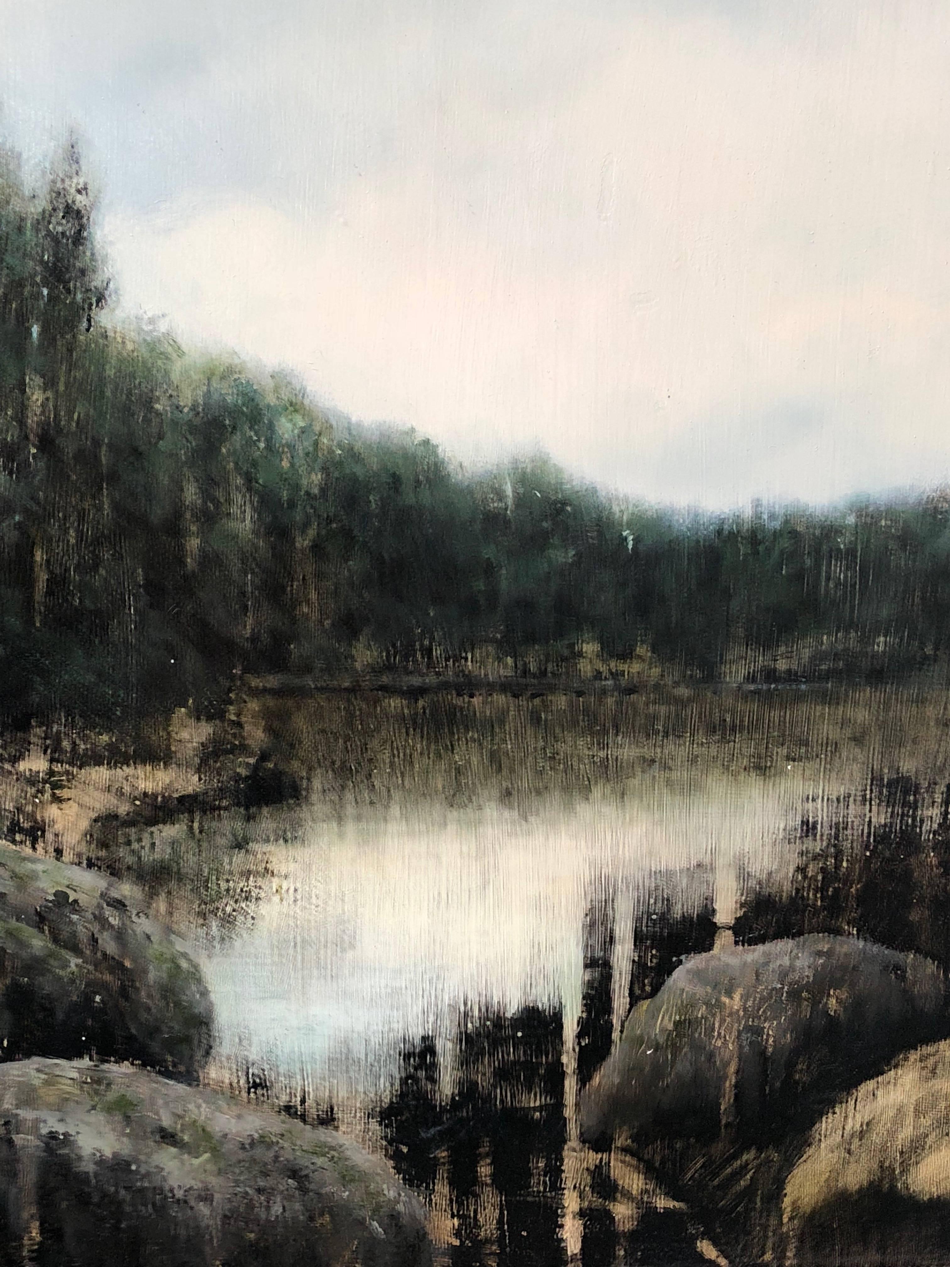 Northern Woods - American Realist Painting by Robert Wellings
