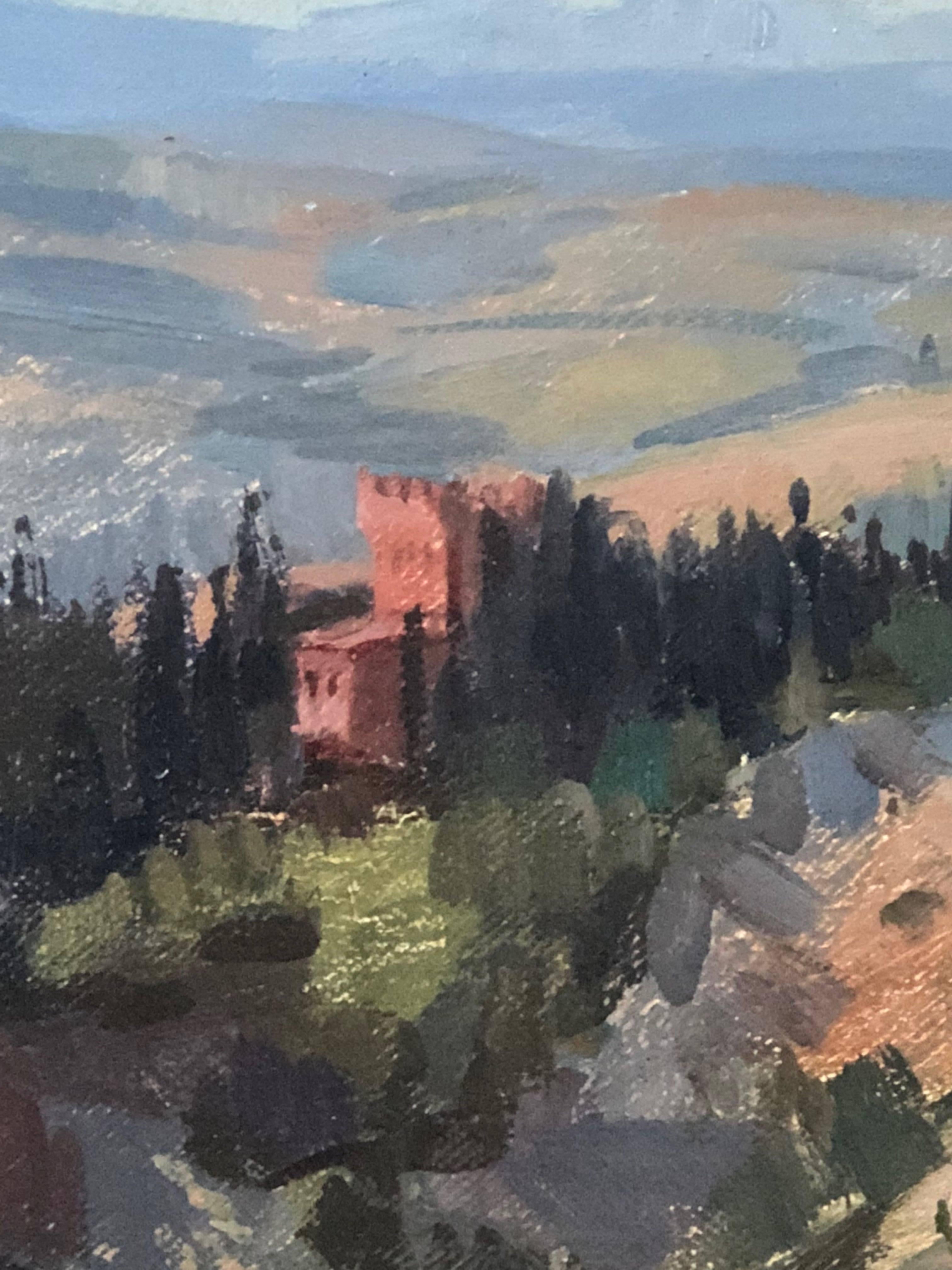 Abbazia di Monte Oliveto (Amerikanischer Impressionismus), Painting, von Leo Mancini-Hresko