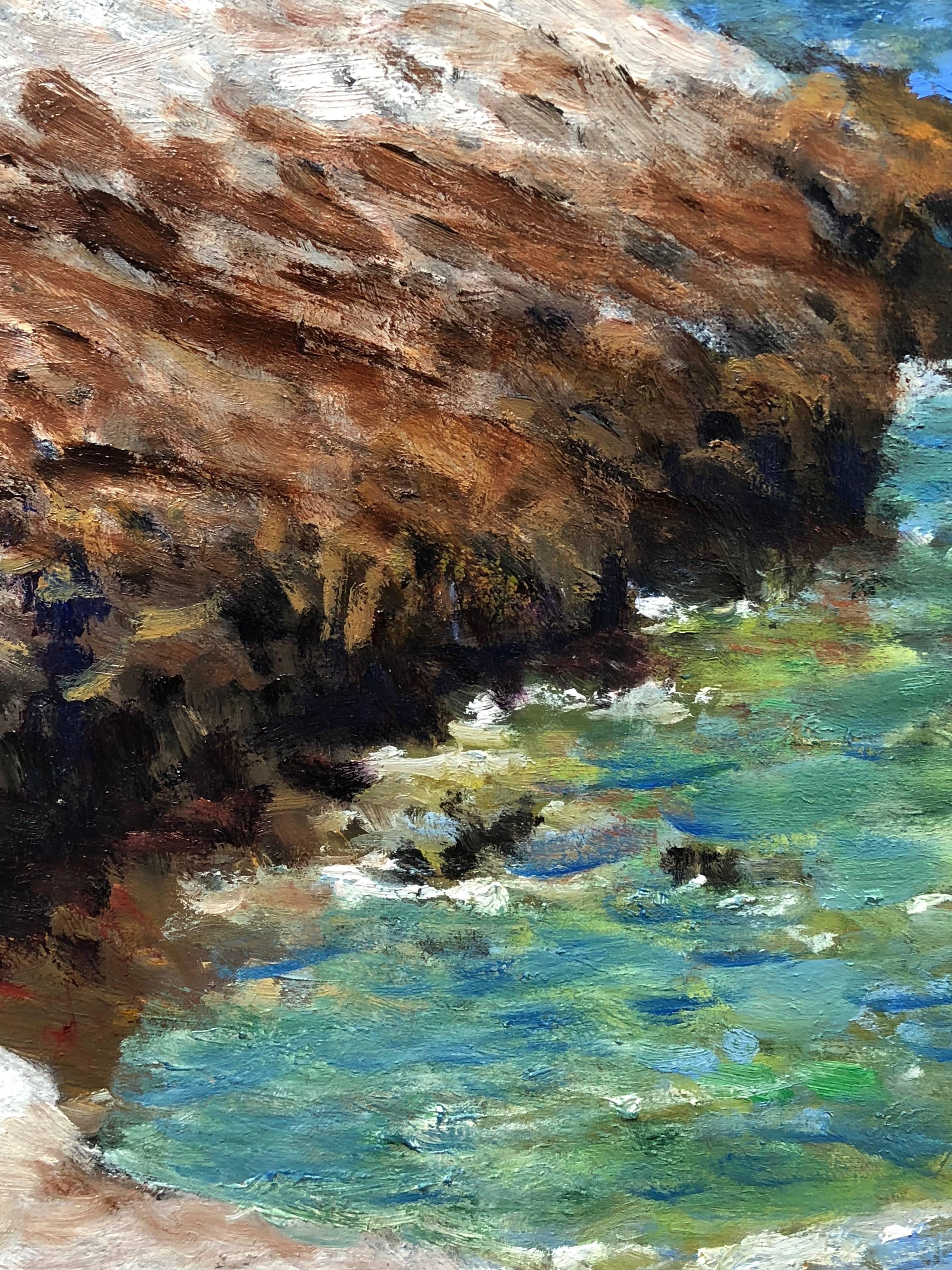 Star Island: Outermost Rocks - American Impressionist Painting by Donald Jurney