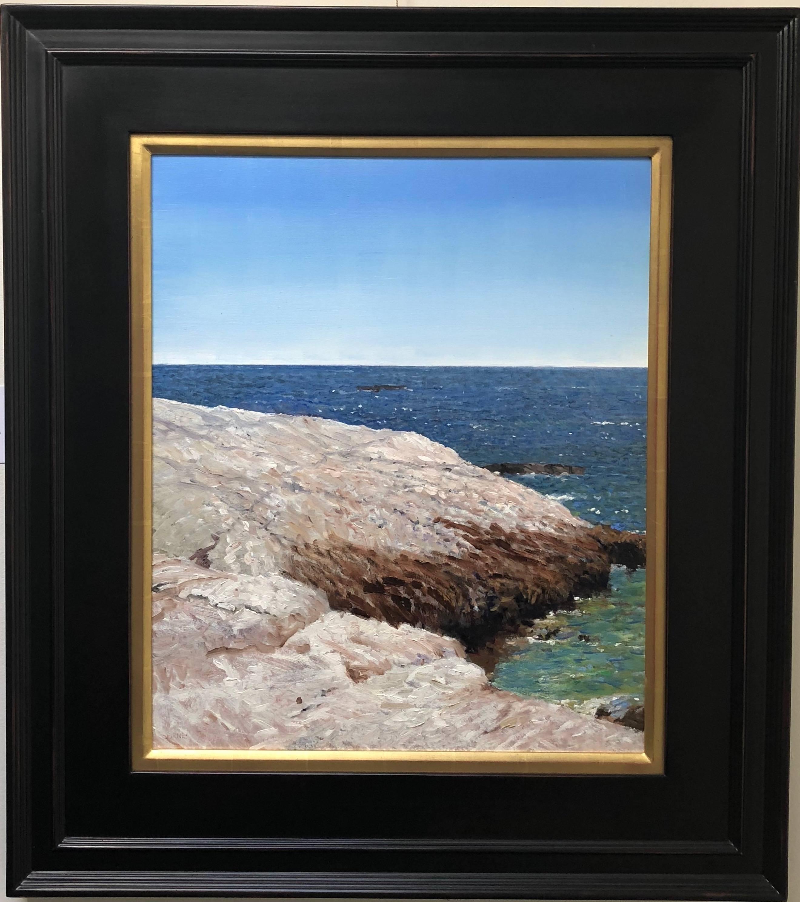 Star Island: Outermost Rocks - Painting by Donald Jurney