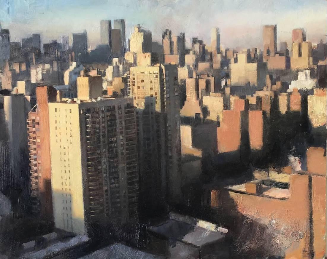 The Island (New York City Skyline) - Painting by Jesus Emmanuel Villarreal