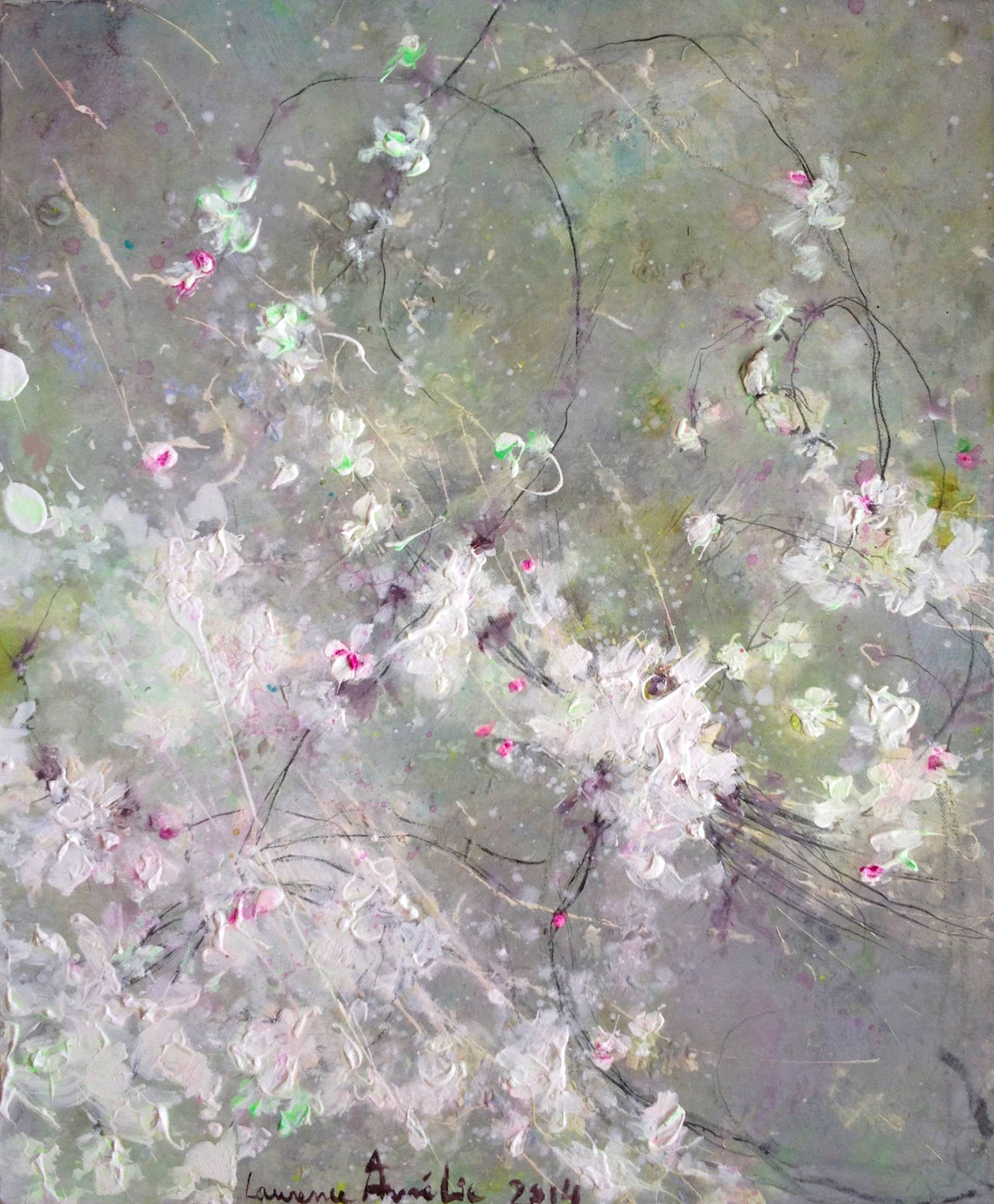 Primroses - Painting by Laurence Amélie
