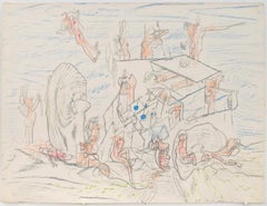 Surrealist Figurative Drawings and Watercolors