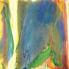 Faille jaune vif, fond bleu vert / Olivier Debre / 1990