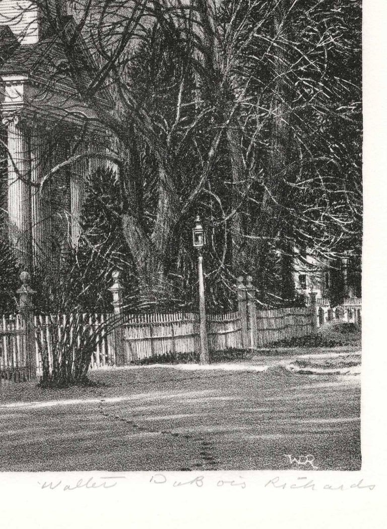Congregational Church, Old Lyme, CT. (quintessential New England landmark) - Gray Print by Walter DuBois Richards